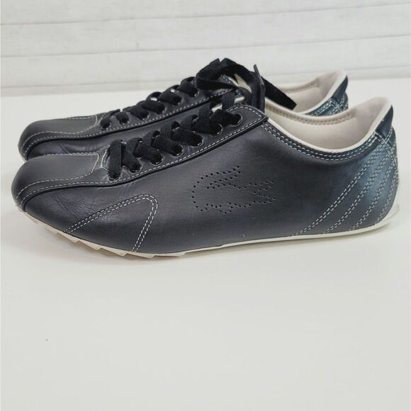 LACOSTE AL1 LOW TOP SNEAKERS IN BLACK, SZ 8.5 - Picture 1 of 15